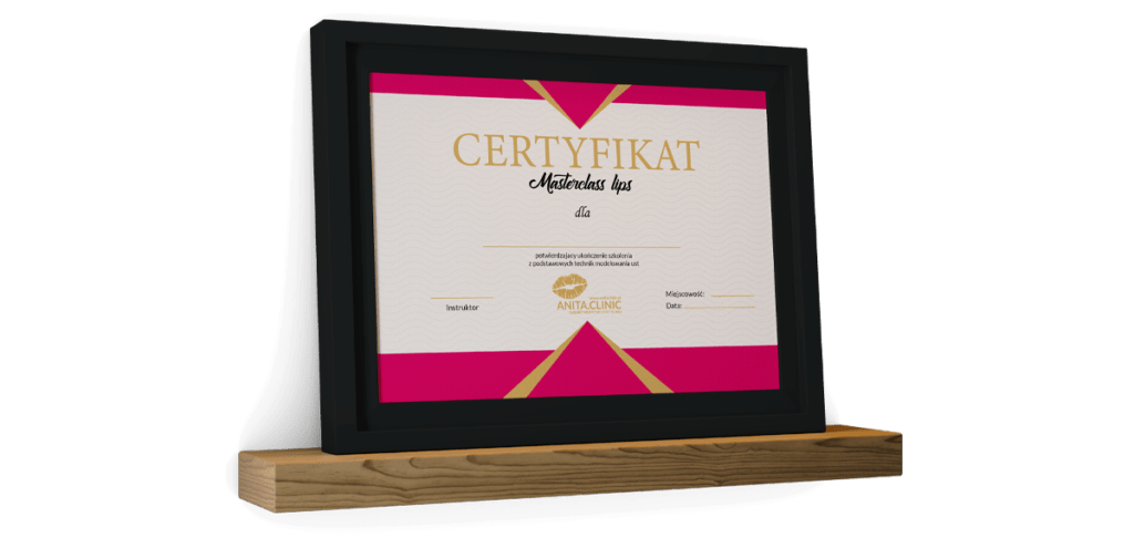 Certyfikat Anita Clinic - Geek Imagination